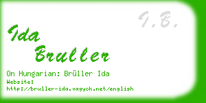 ida bruller business card