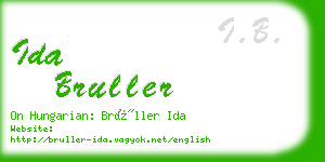 ida bruller business card